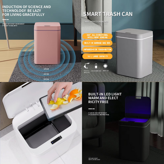 Automatic Trash Can With Light Up Display