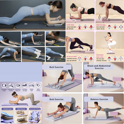 Multi-functional and Portable Reformer Pilates Board