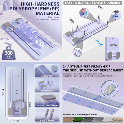 Multi-functional and Portable Reformer Pilates Board