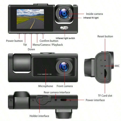 Front, Rear & Interior High Definition Dash Camera